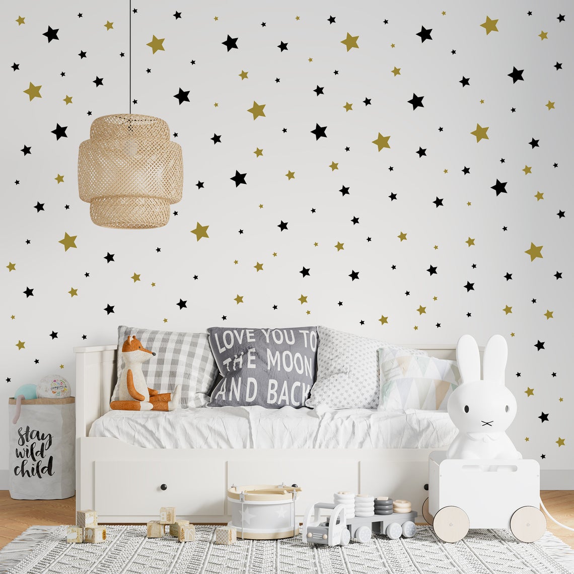 Baby Nursery Artwork - Autocollant Mural en Forme d'Étoile de