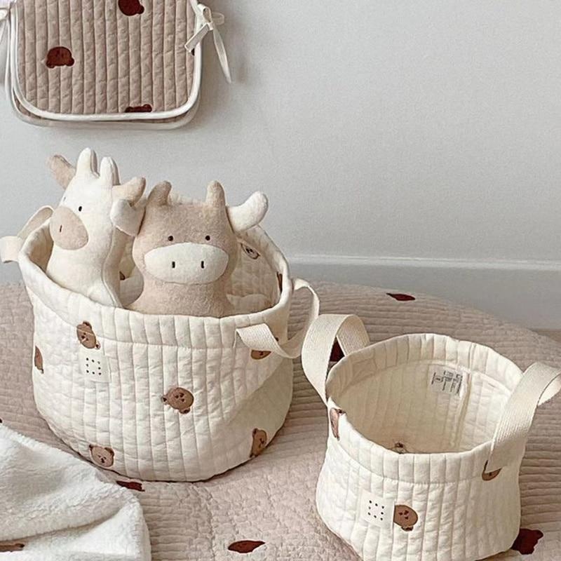 Baby Nursery Wardrobe - Sac à couches brodé ours mignon,