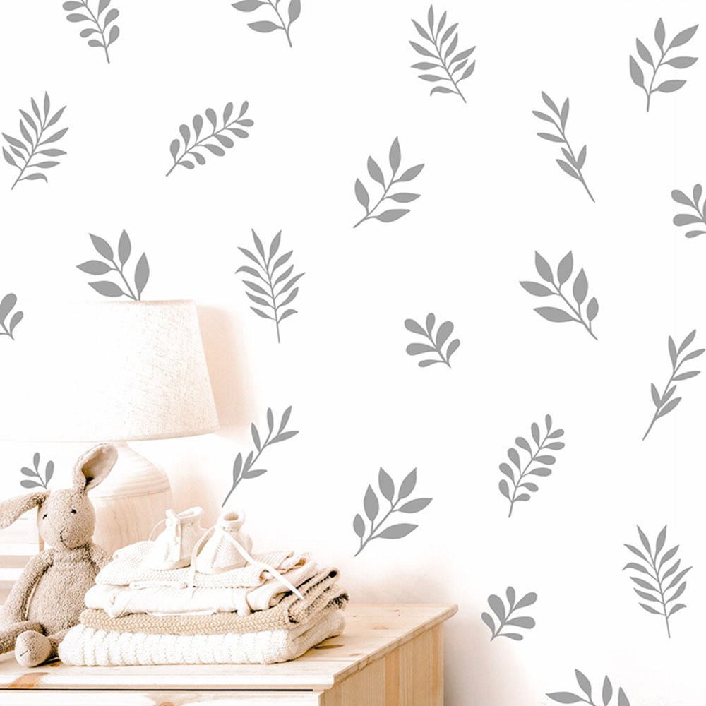 Baby Nursery Plants - Autocollant mural botanique en vinyle pour