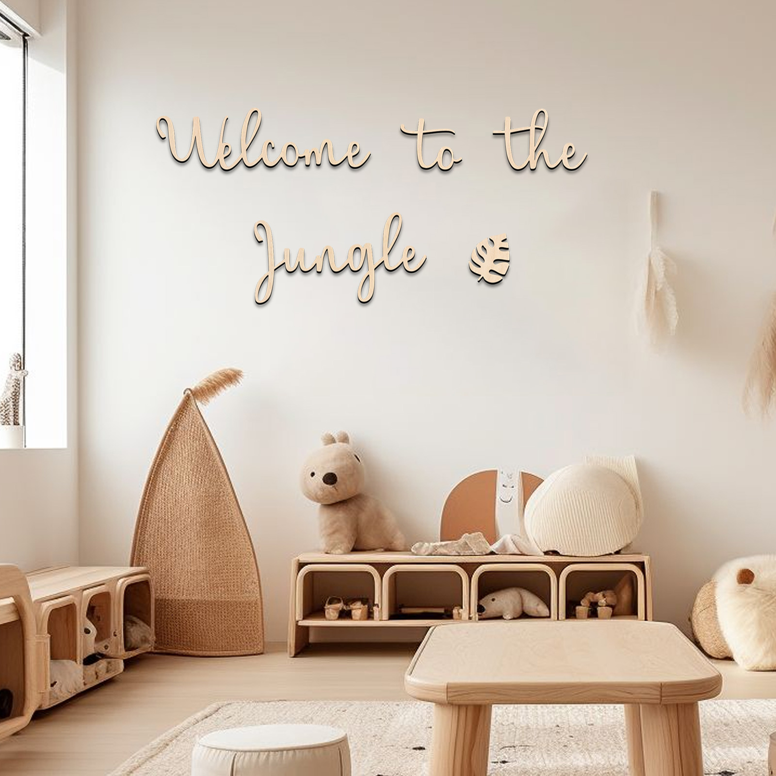 Baby Nursery Artwork - Panneau en bois de bienvenue dans
