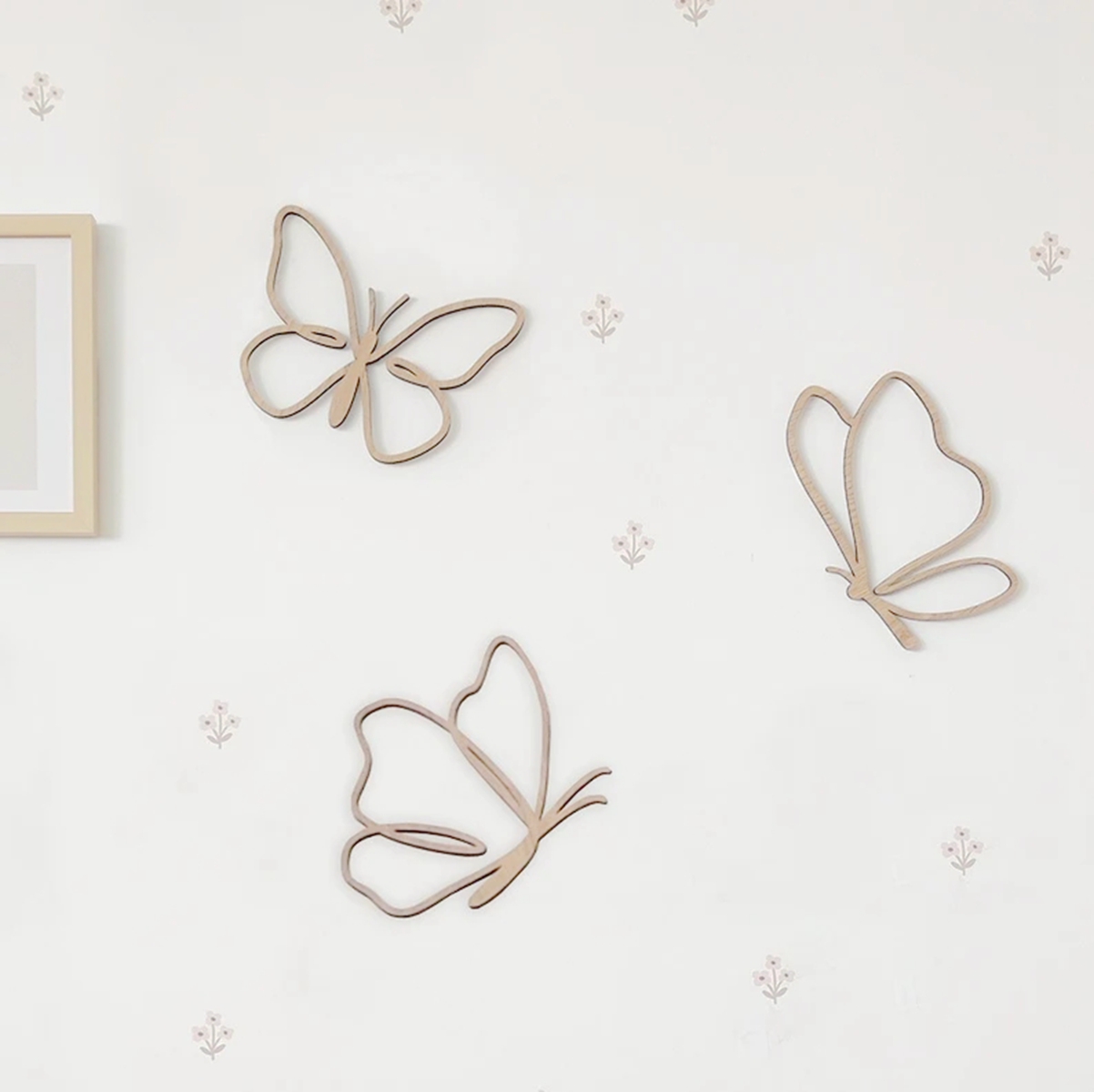 Baby Nursery Artwork - Panneau en bois avec papillons, Décoration