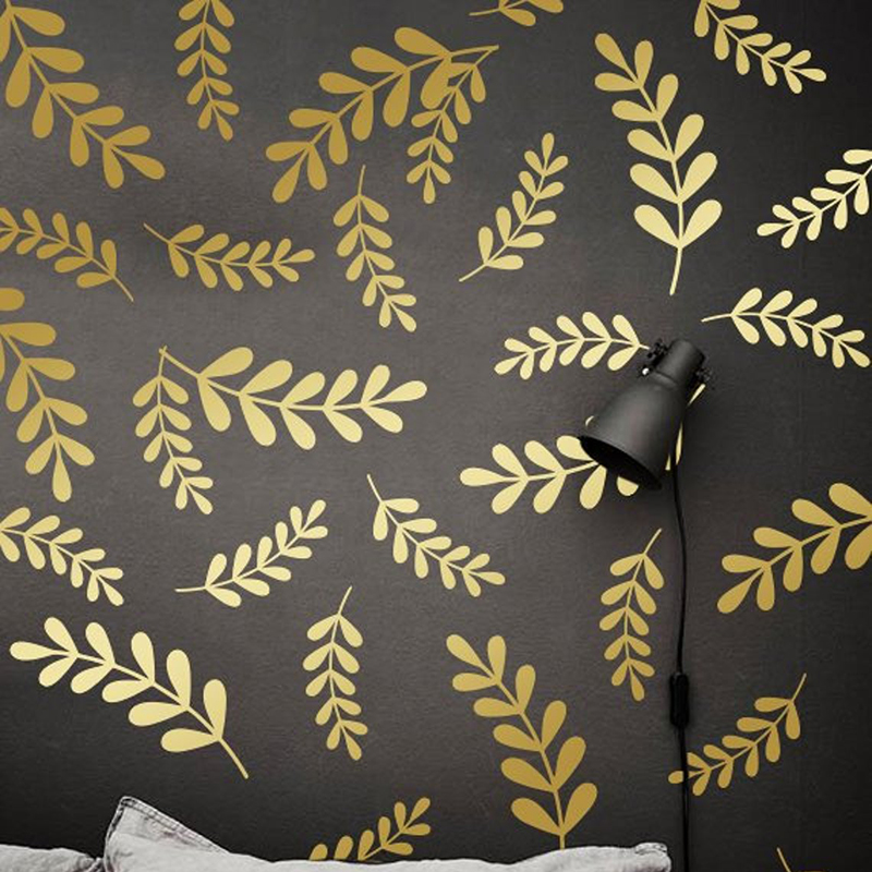 Baby Nursery Plants - Autocollant mural Floral de feuille botanique,