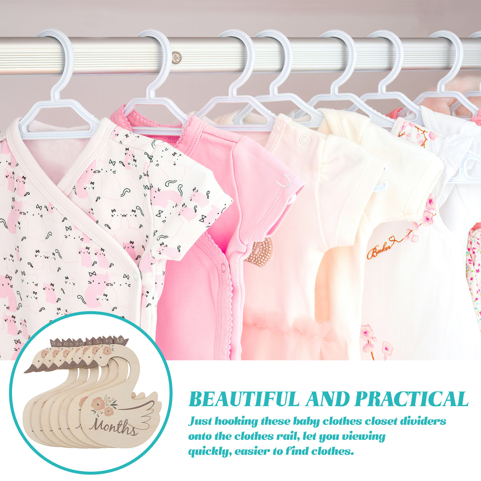 Lot de 7 séparateurs de taille - Baby Nursery Wardrobe avis et prix