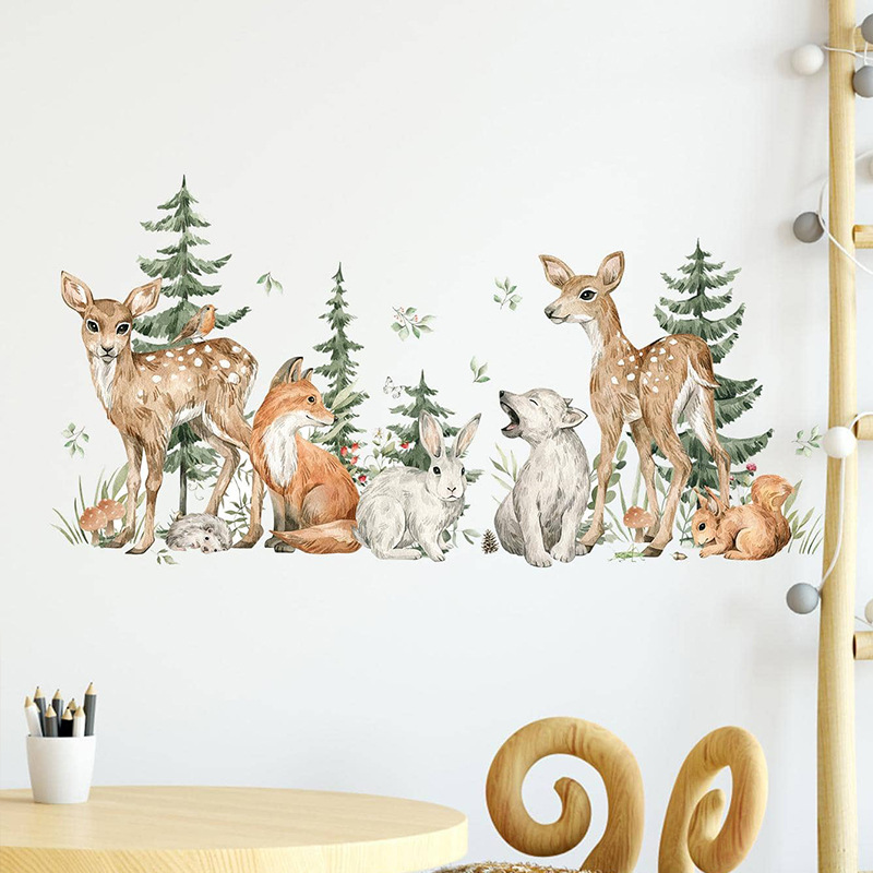Dessin animé aquarelle forêt a - Baby Nursery Plants avis et prix