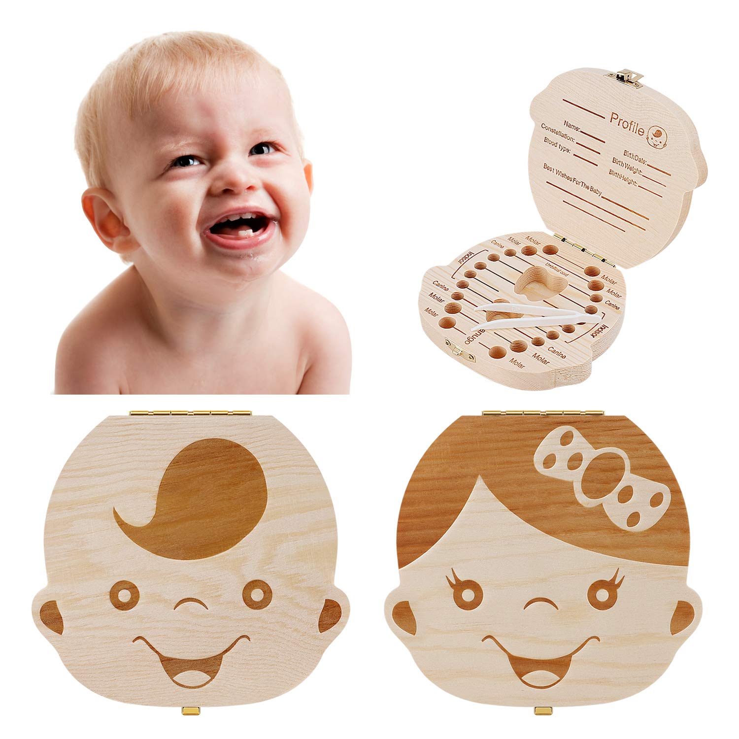 1 boîte à dents de lait en boi - Baby Keepsake Box avis et prix