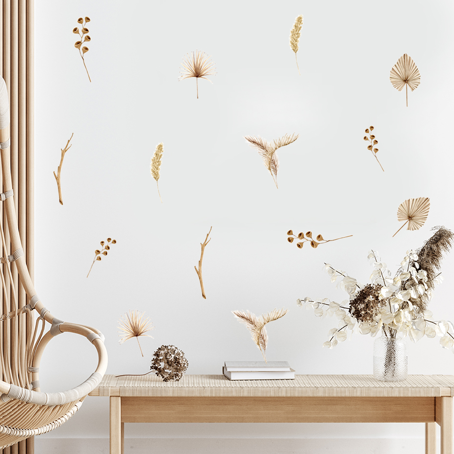 Boho-Autocollants muraux d'int - Baby Nursery Plants avis et prix
