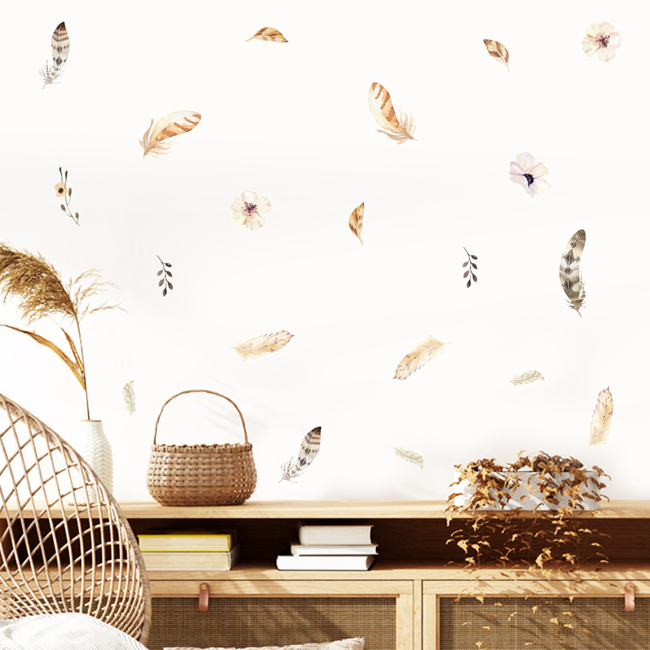Boho-Autocollants muraux d'int - Baby Nursery Plants avis et prix