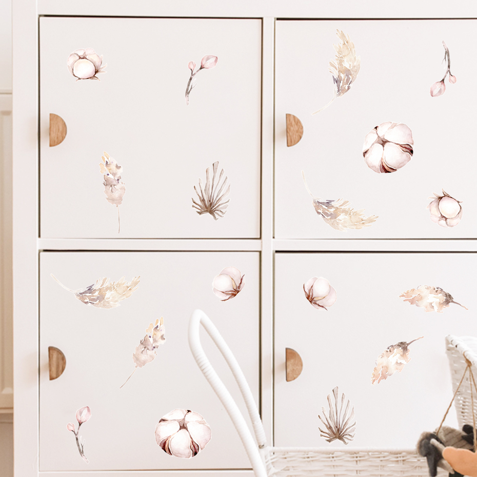 Boho-Autocollants muraux d'int - Baby Nursery Plants avis et prix