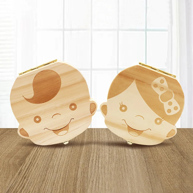 Boîte à dents de bébé en bois  - Baby Keepsake Box avis et prix