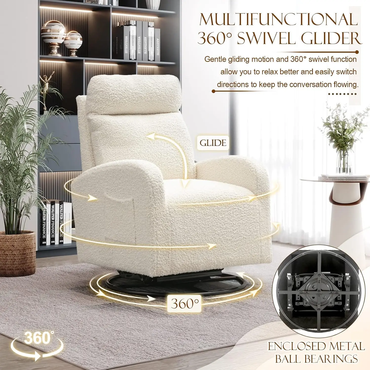 Fauteuil pivotant moderne, fau - Baby Nursery Glider Chair avis et prix