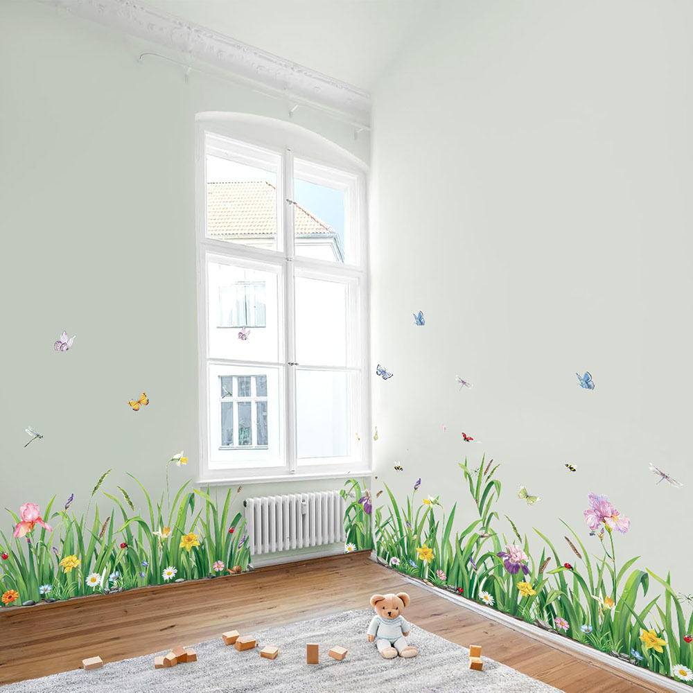 Autocollant mural Borader de f - Baby Nursery Plants avis et prix
