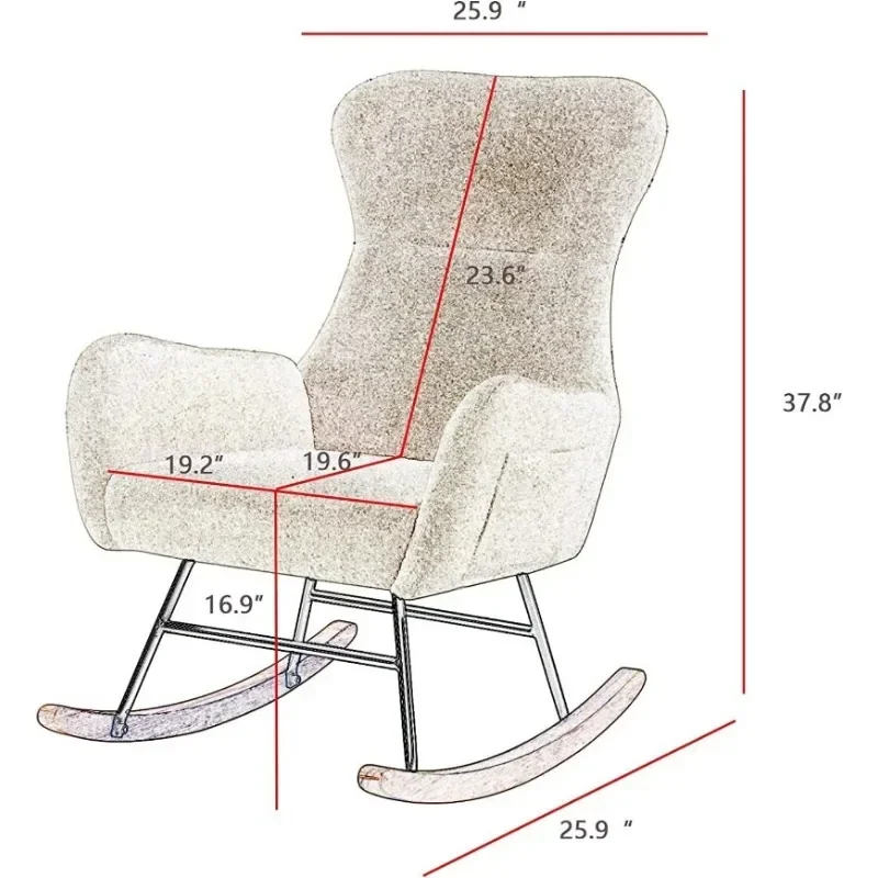 Fauteuil à bascule Hansones po - Baby Nursery Glider Chair avis et prix