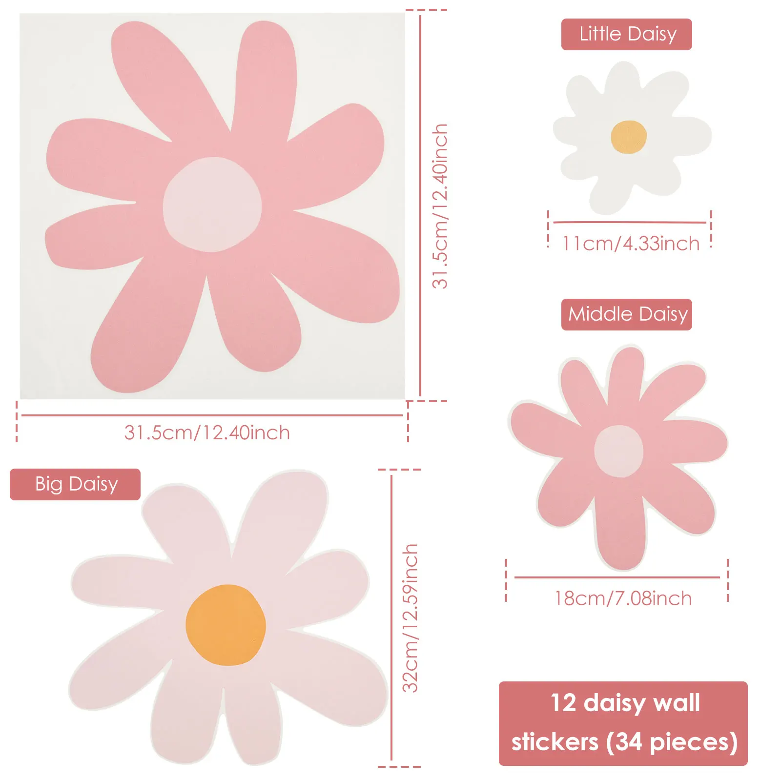 12 feuilles d'autocollants mur - Baby Nursery Plants avis et prix