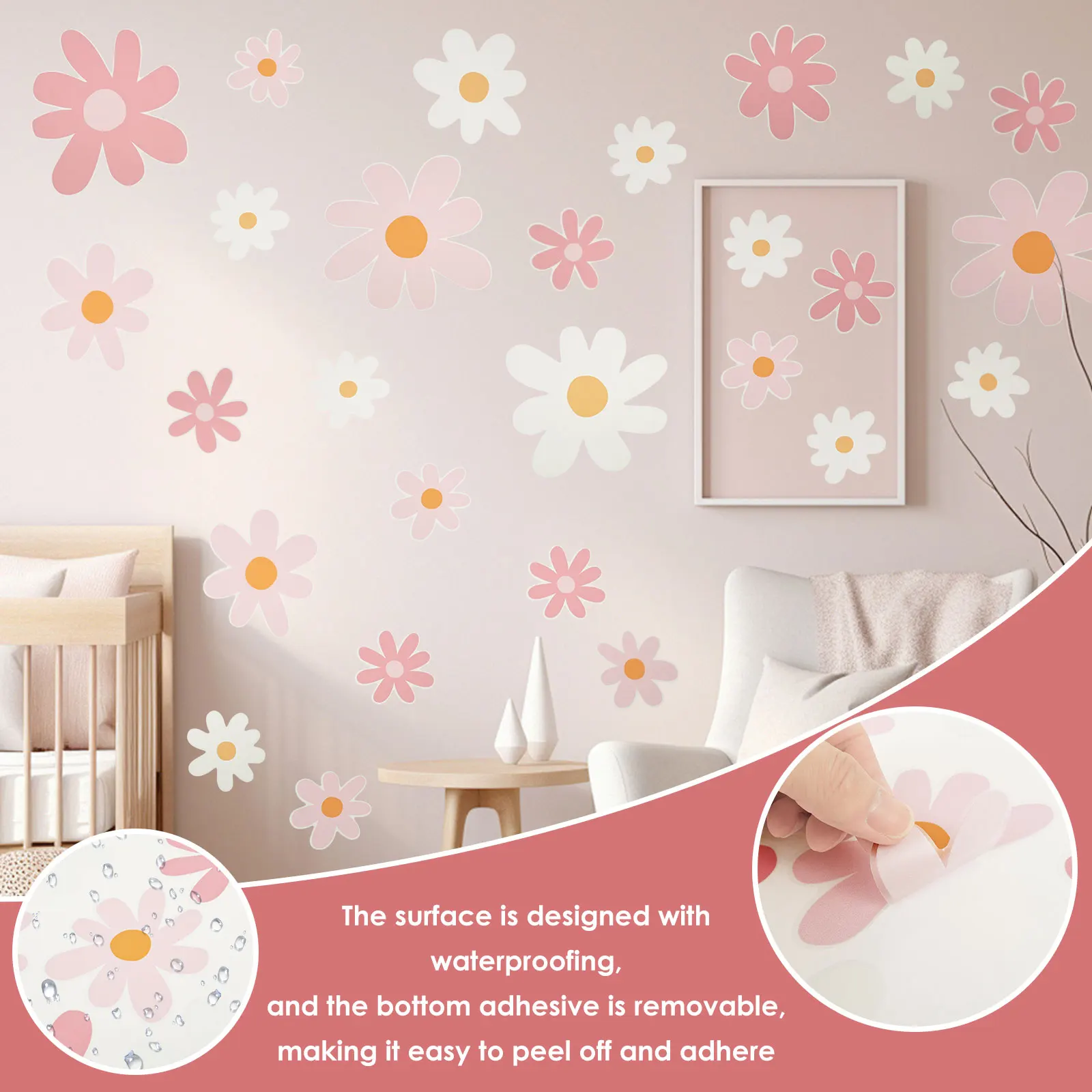 12 feuilles d'autocollants mur - Baby Nursery Plants avis et prix