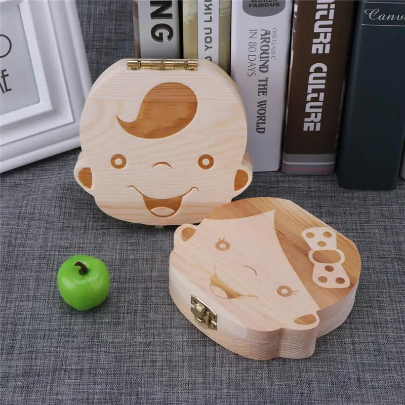Boîte à dents de bébé en bois  - Baby Keepsake Box avis et prix