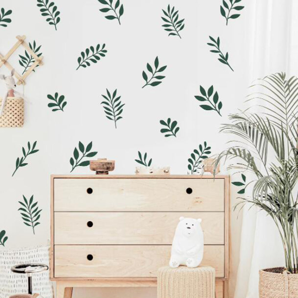 Autocollant mural botanique en - Baby Nursery Plants avis et prix