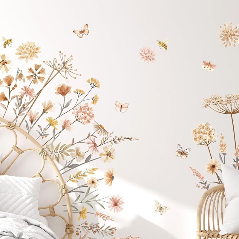 Autocollants muraux Boho fleur - Baby Nursery Plants avis et prix