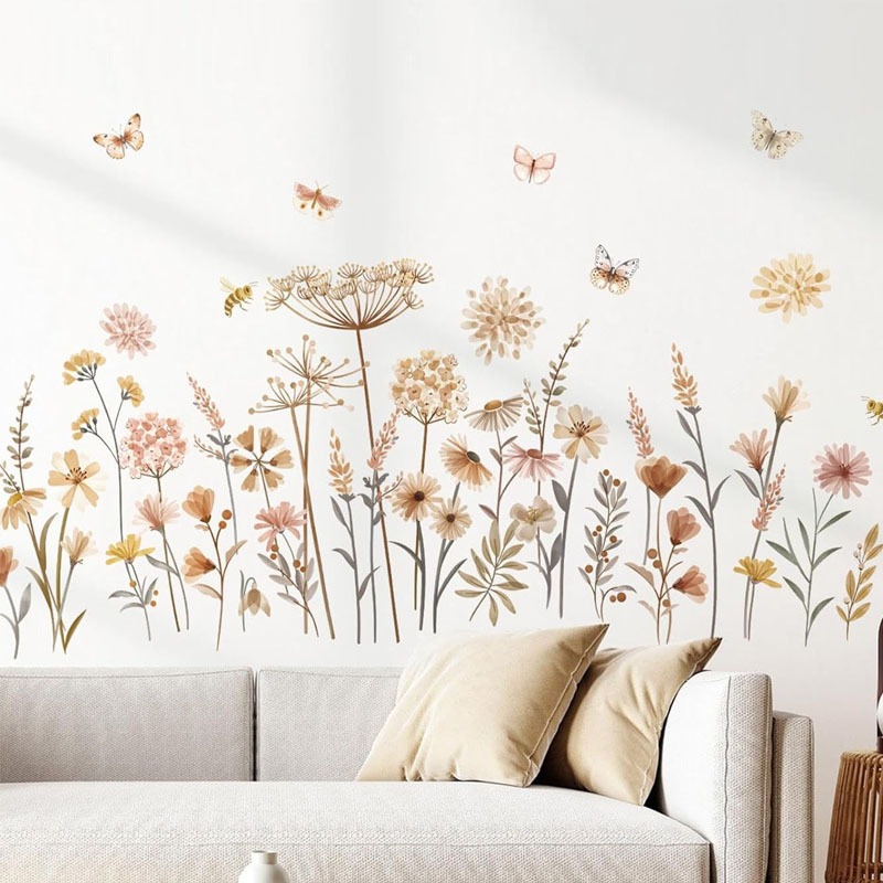 Autocollants muraux Boho fleur - Baby Nursery Plants avis et prix